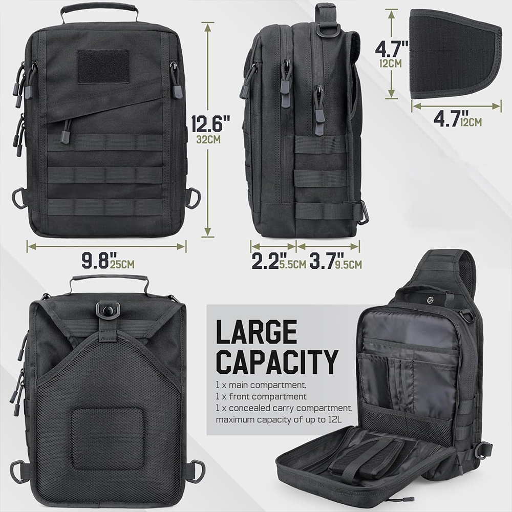 Sac à dos tactique à bandouliè - Edc Concealed Carry Sling Bag avis et prix